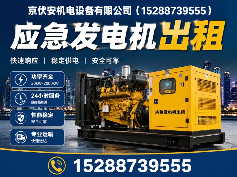 荆州应急发电机出租展示图
